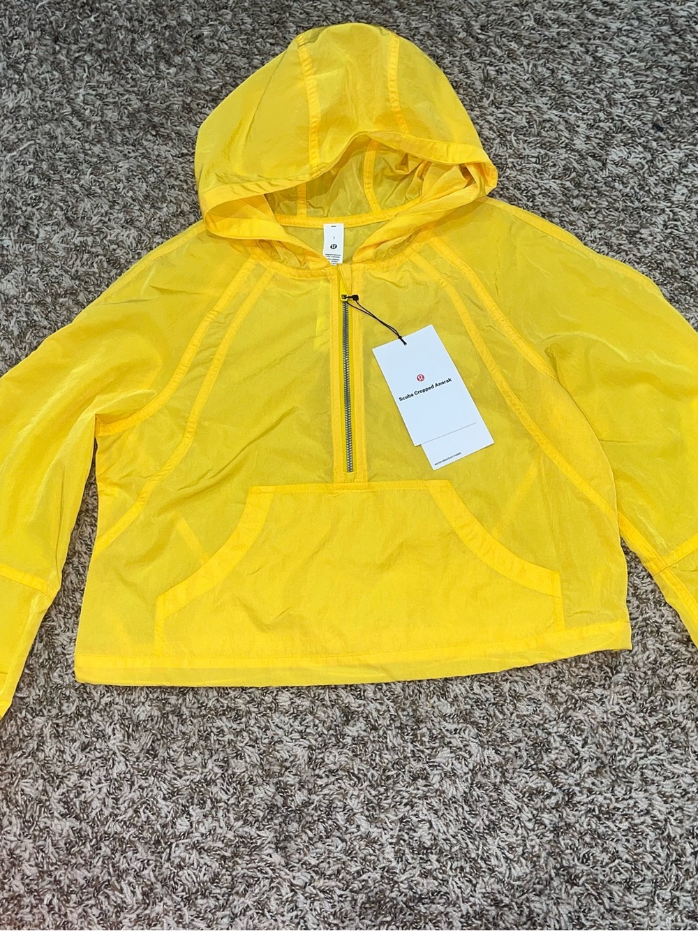 Lululemon size 2 cropped scuba anorak jacket. NWT